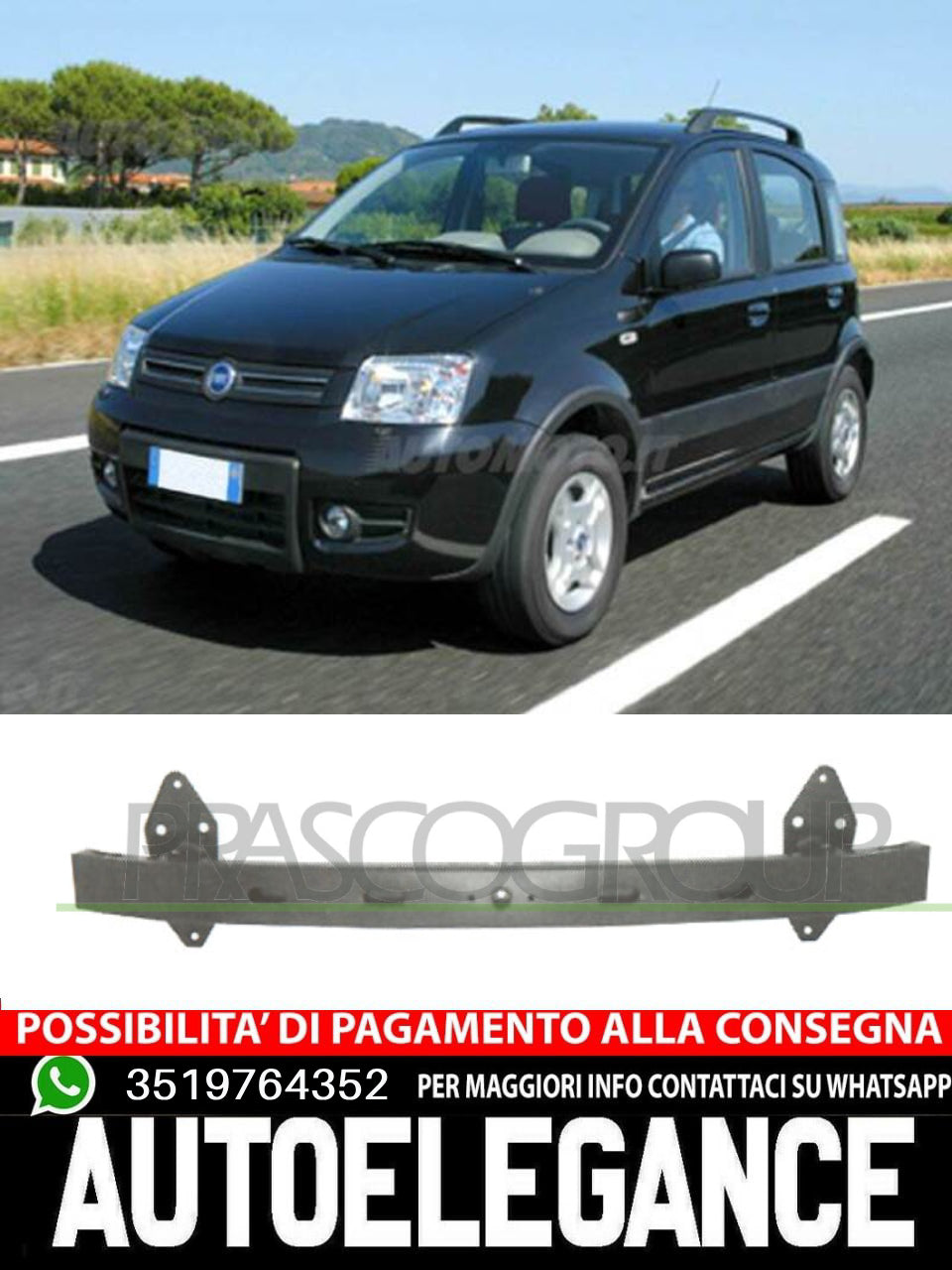 Supporto Paraurti ANTERIORE Prasco  per Fiat PANDA 46840091