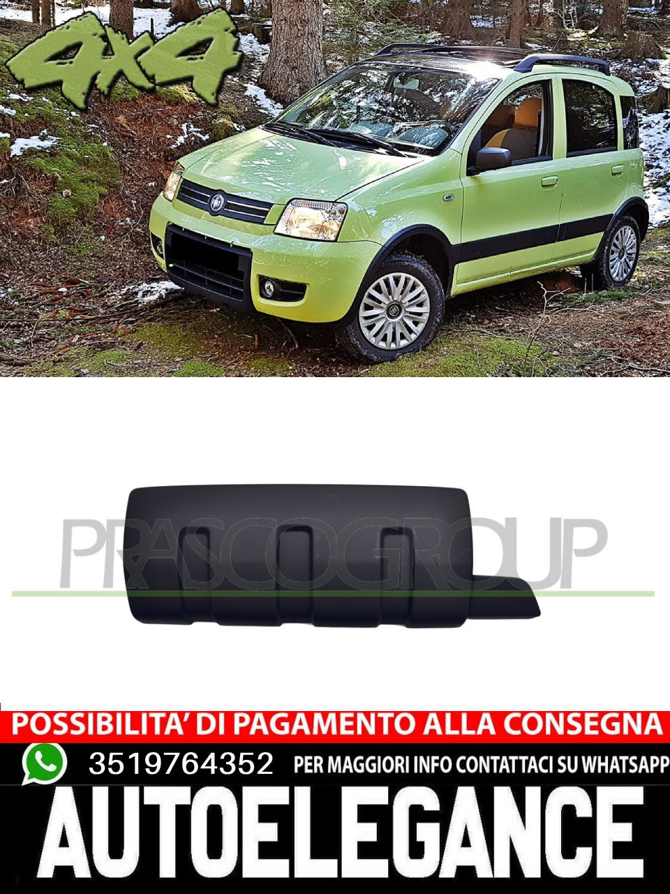 Griglia Di Ventilazione Paraurti Prasco Premium certified per Fiat 735393581