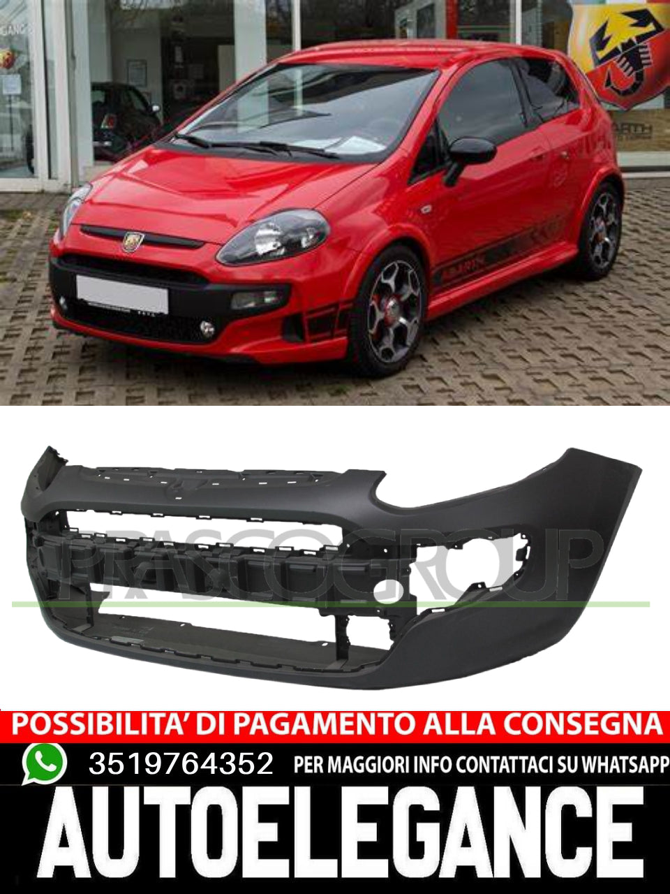 Paraurti Prasco Anteriore CON PRIMER per ABARTH PUNTO FIAT  71777635