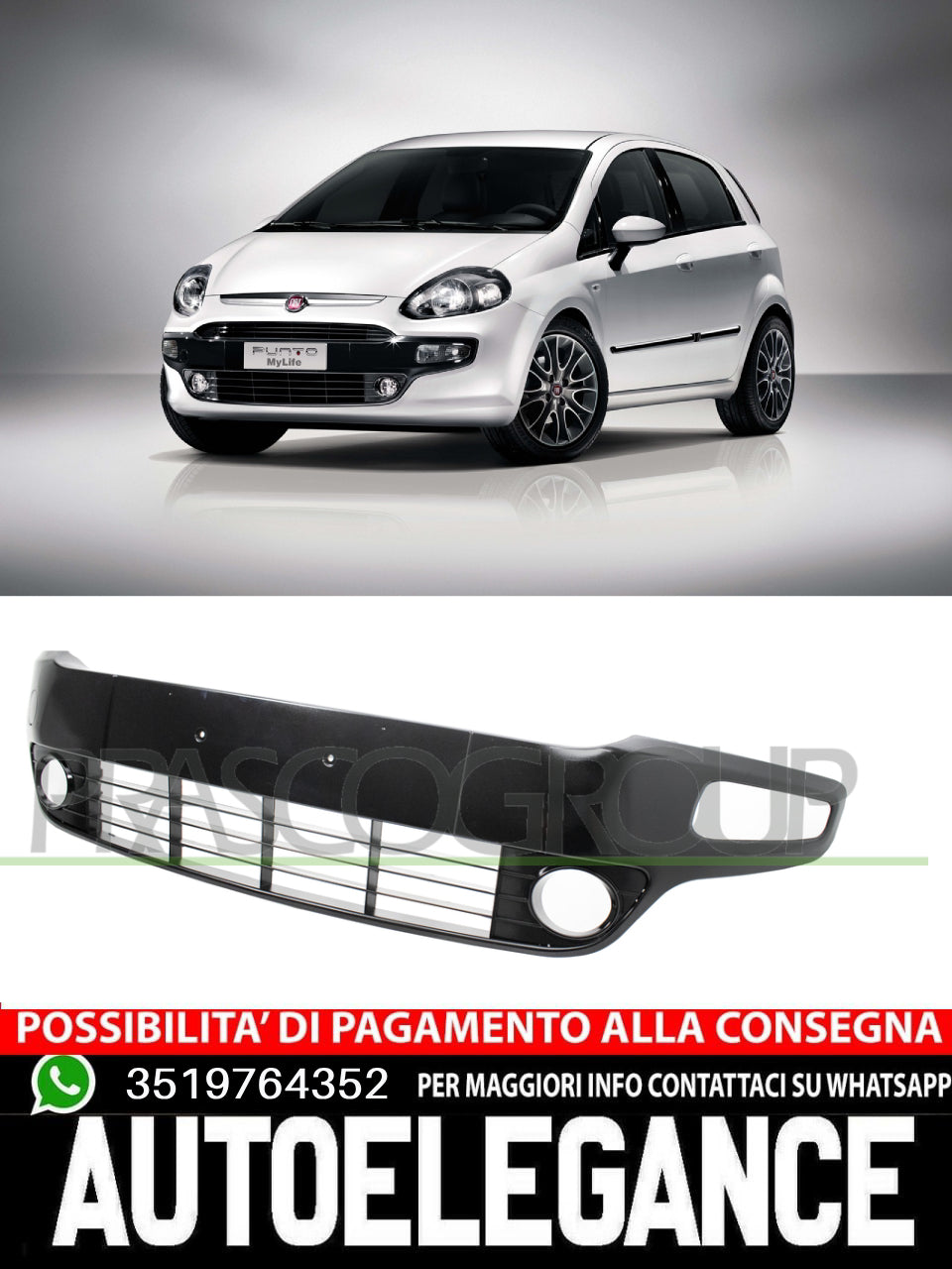 Griglia Mostrina Paraurti Prasco Anteriore Per Fiat Punto (199) 735539426