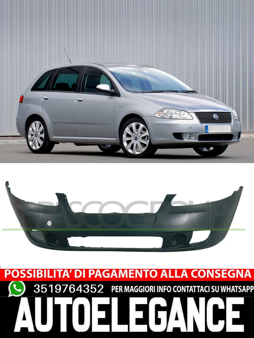 Paraurti Prasco Anteriore CON PRIMER FORI MODANATURA  Per Fiat Croma  71748460