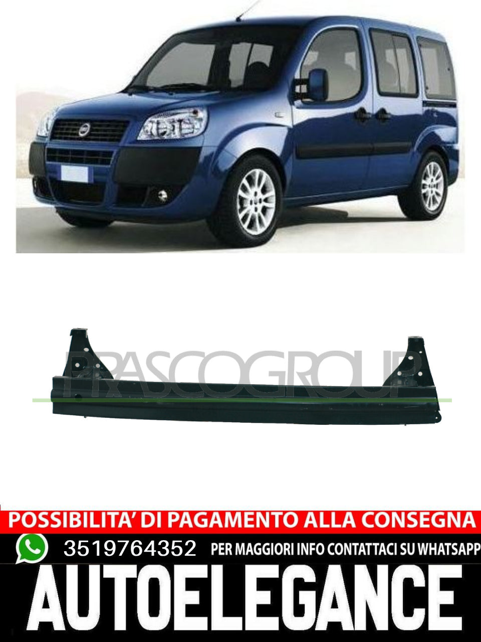 Supporto Paraurti ANTERIORE Prasco per FIAT - DOBLO  46747095