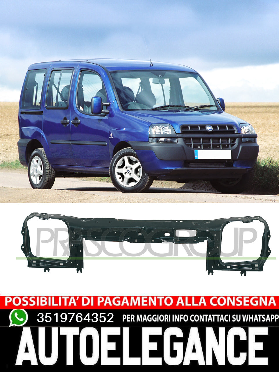 Crossmember Frame Prasco FRONT COMPLETE For Fiat Doblo 46742943
