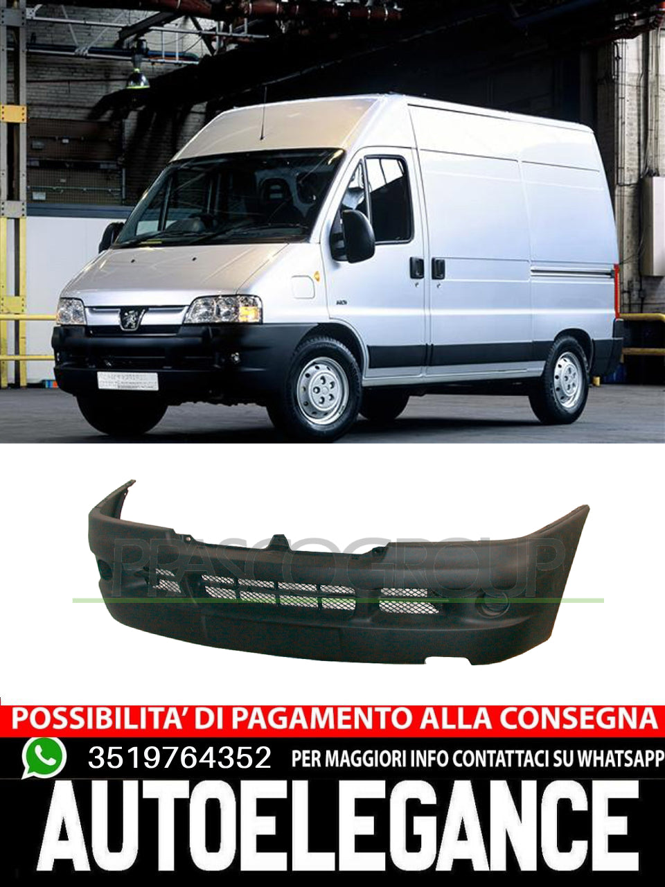 PRASCO Front Bumper for CITROEN JUMPER FIAT DUCATO PEUGEOT BOXER 735383178 