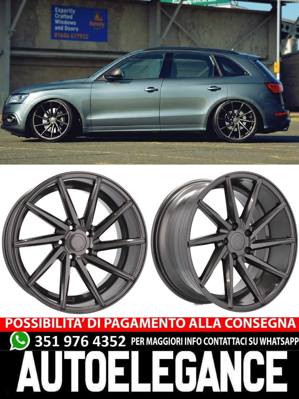 ALLOY WHEEL 20" Suitable for AUDI BENTLEY BMW CHRYSLER CUPRA INFINITI MERCEDES MINI SEAT SKODA SSANGYONG TOYOTA VW 