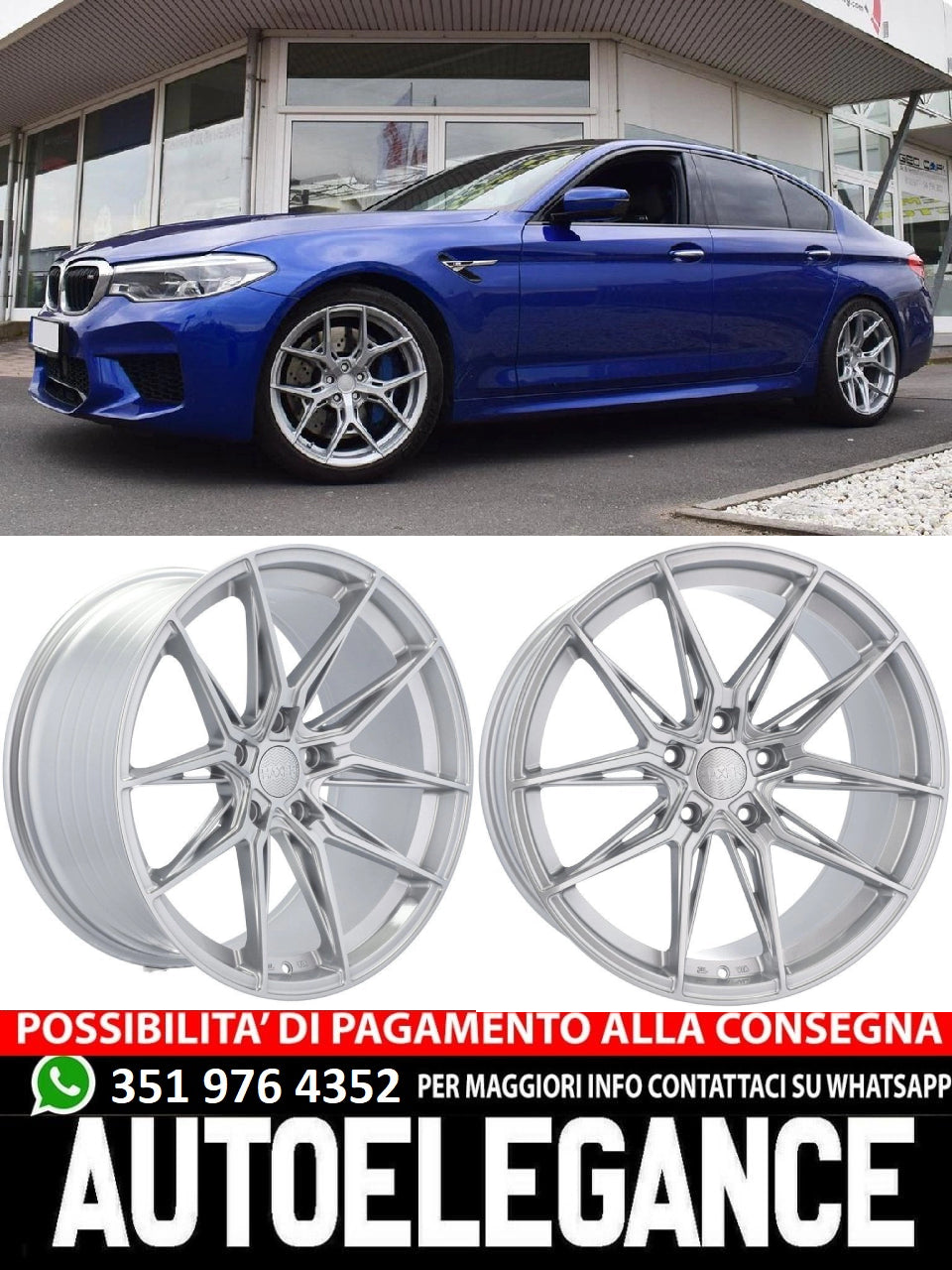 CERCHI CERCHIO IN LEGA 19"Adatto per AUDI BMW CHRYSLER INFINITI MERCEDES SKODA TOYOTA VW