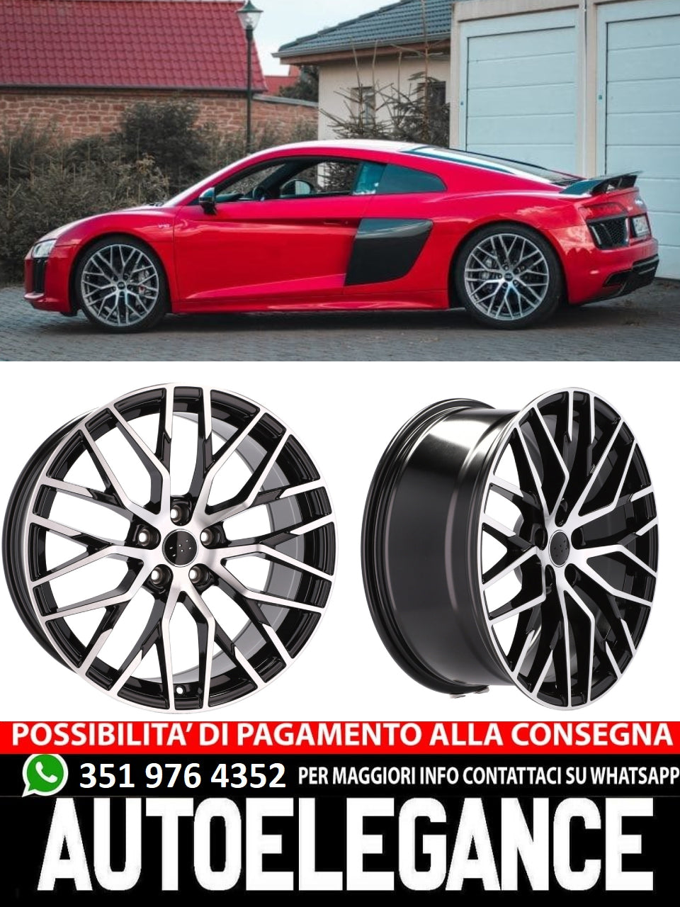 CERCHI CERCHIO IN LEGA 18"Adatto per AUDI