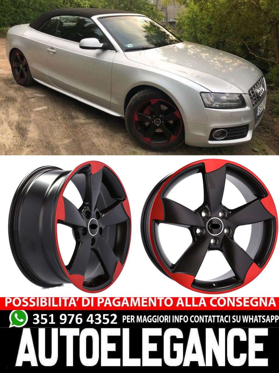 CERCHI CERCHIO IN LEGA 19"Adatto per AUDI