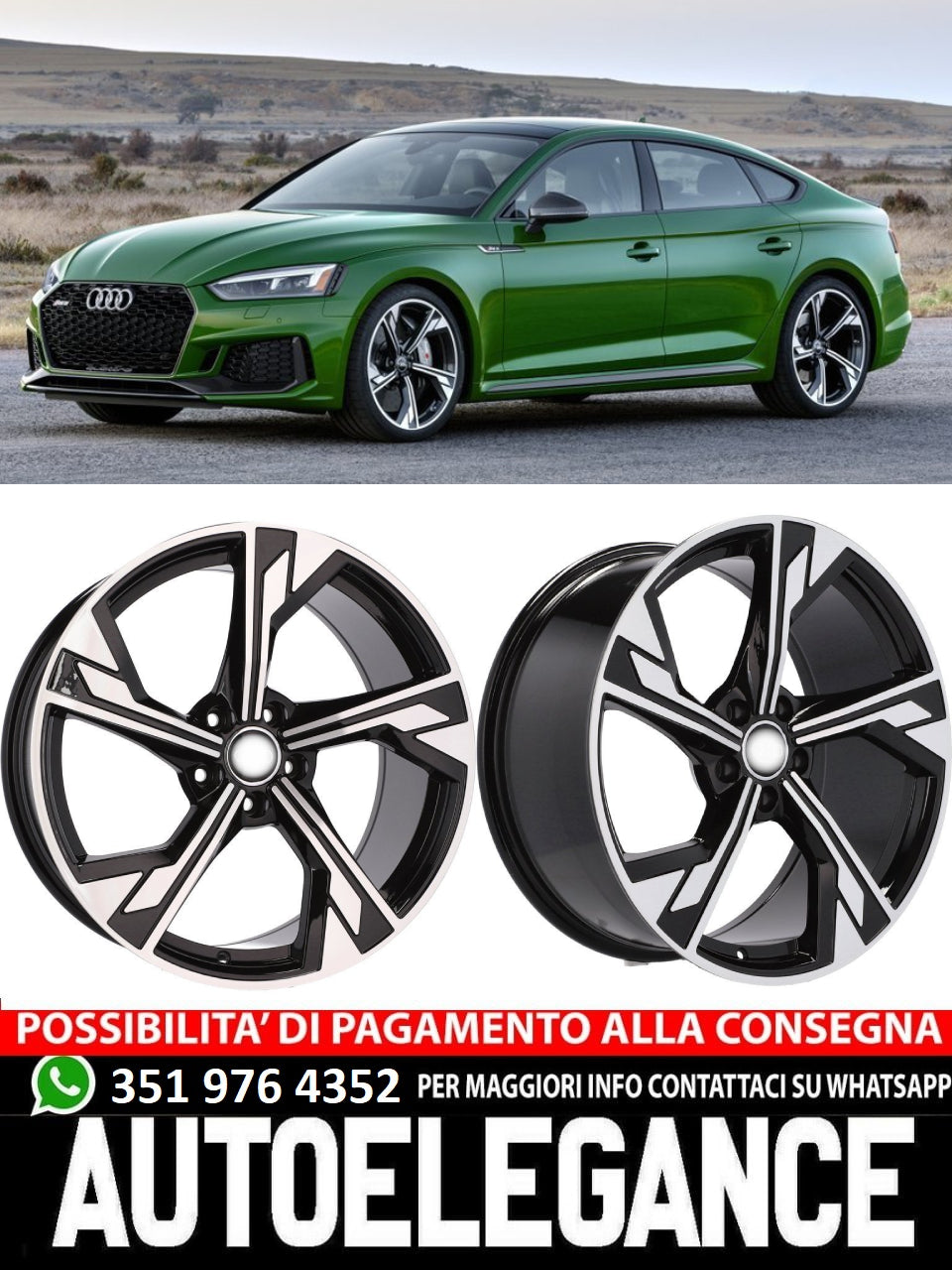 CERCHI CERCHIO IN LEGA 19"Adatto per AUDI