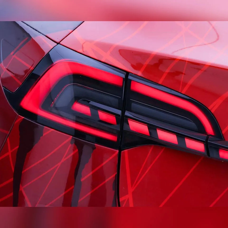 💎HEADLIGHTS SUITABLE FOR Tesla Model 3 Y 2019-2023 RED💎