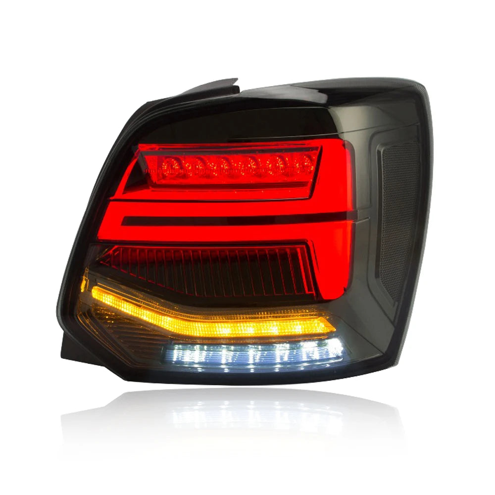 💎TAIL LIGHTS SUITABLE FOR VW Polo MK5 6C 6R 2010-2018 BLACK RED💎