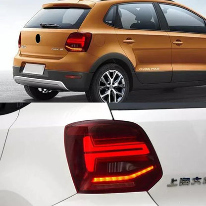 💎TAIL LIGHTS SUITABLE FOR VW Polo MK5 6C 6R 2010-2018 BLACK RED💎