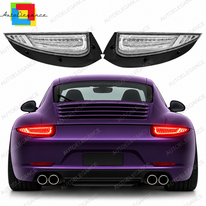 👉ART.2698 Fari Posteriori LED Vetro Trasparente Cromo Porsche 997 04-08👈