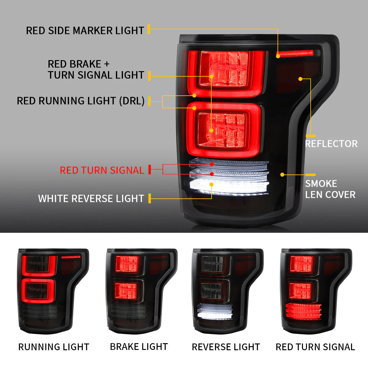 Fanali posteriori Full LED per Ford F150 2015-2020