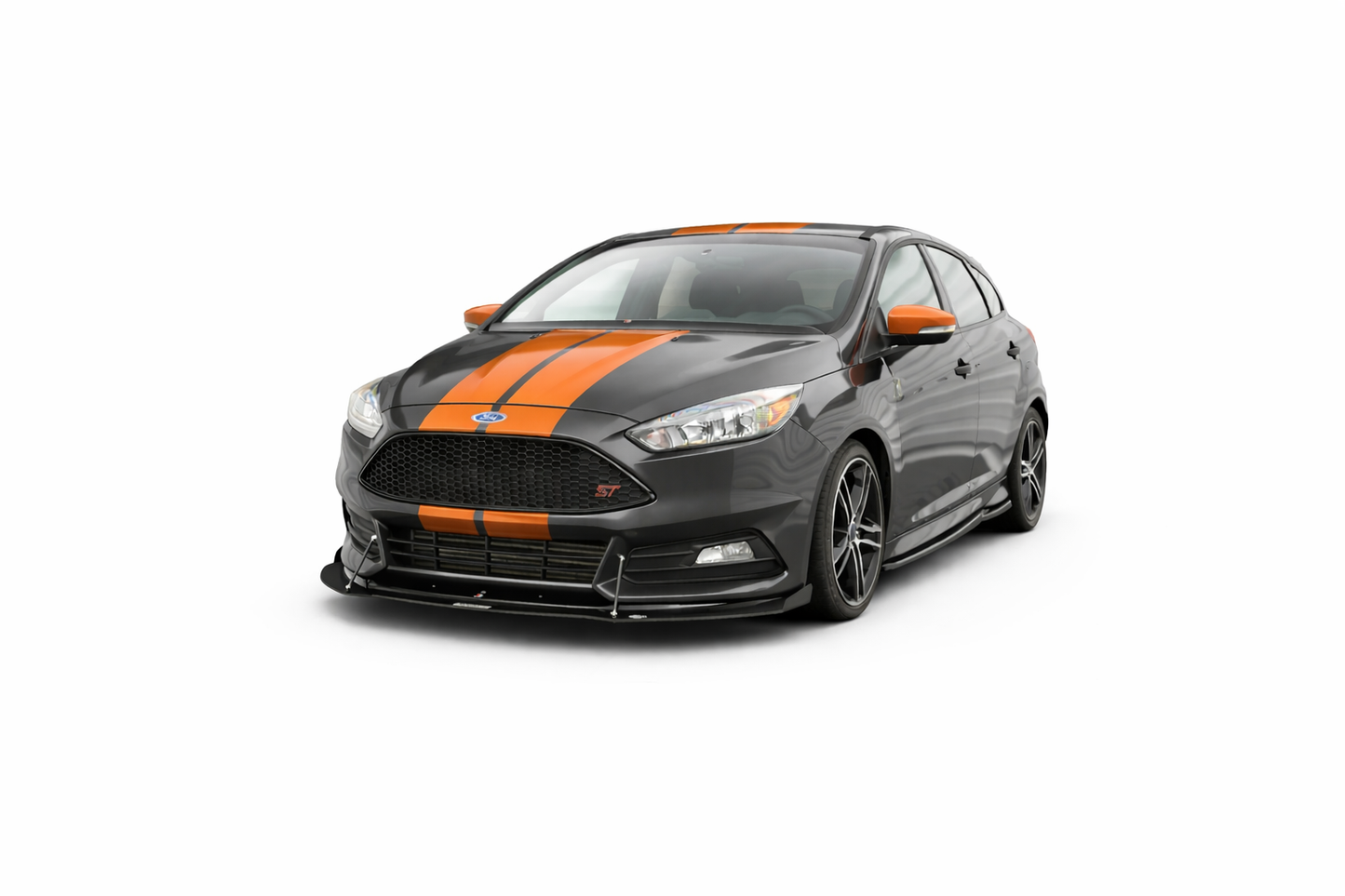 💫ART.9291 Splitter Anteriore Ibrido V.2 Opaco per Ford Focus ST Mk3 FL💫