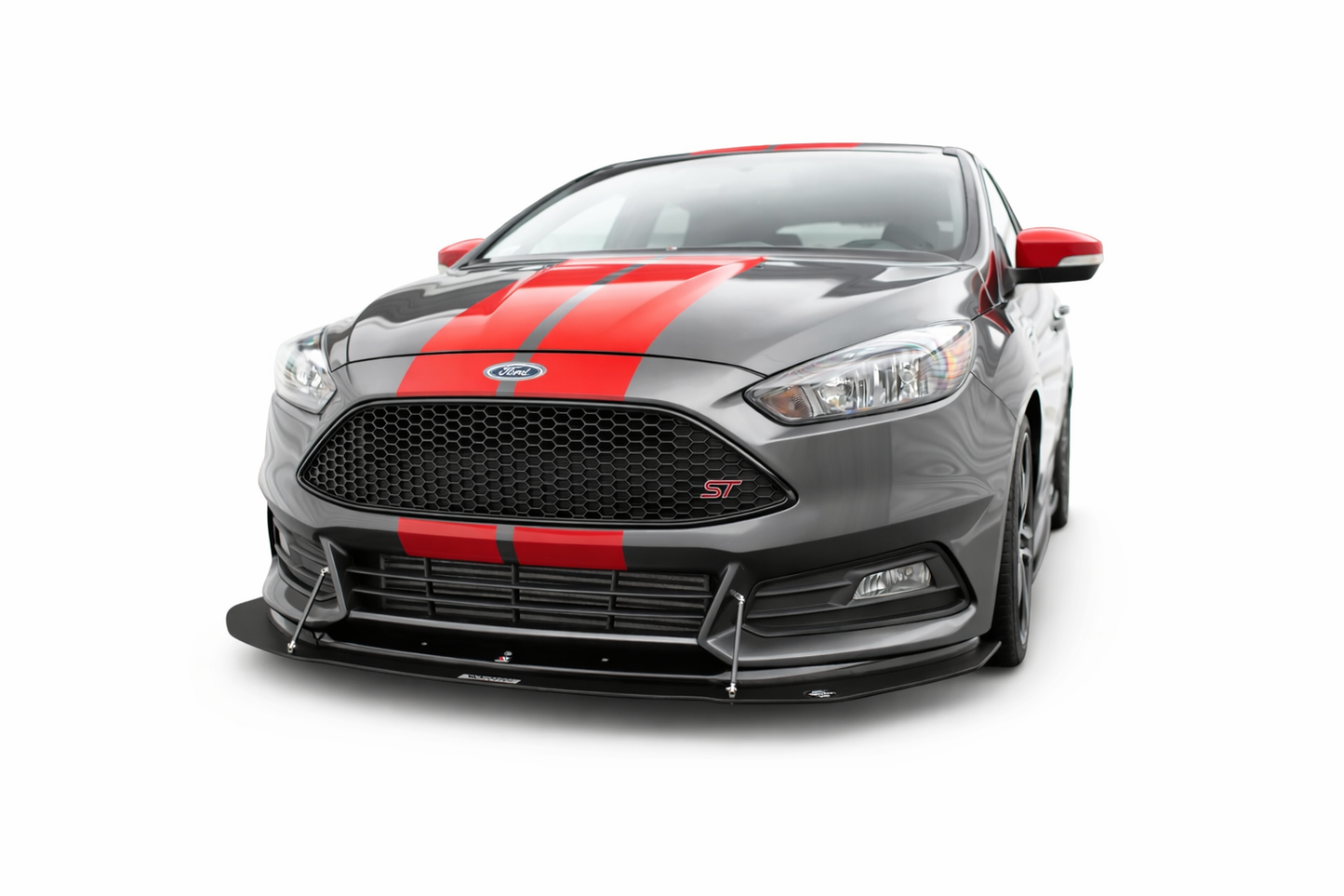 💫ART.9290 Splitter Anteriore Ibrido V.1 Opaco per Ford Focus ST Mk3 FL💫