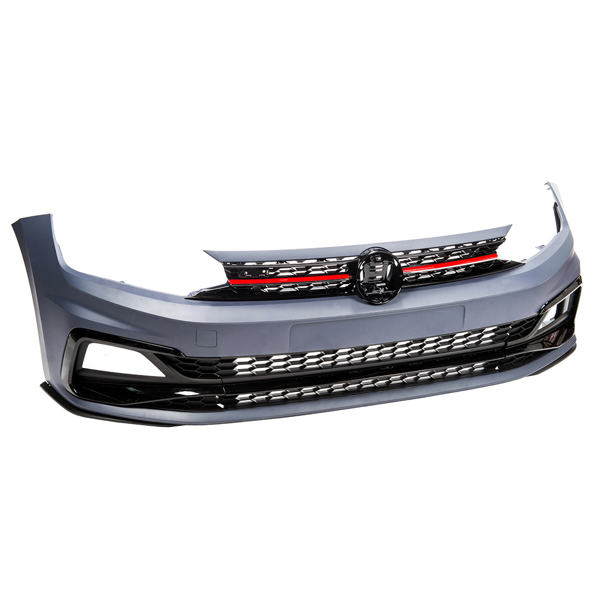 🔥PARAURTI ANTERIORE LOOK GTI E FENDINEBBIA PER VW POLO VI (AW) (2017-2021)🔥