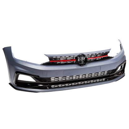 🔥PARAURTI ANTERIORE LOOK GTI E FENDINEBBIA PER VW POLO VI (AW) (2017-2021)🔥