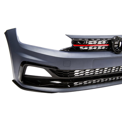 🔥PARAURTI ANTERIORE LOOK GTI E FENDINEBBIA PER VW POLO VI (AW) (2017-2021)🔥