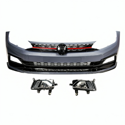 ⭐Paraurti anteriore GTI Look & Fendinebbia per VW Polo VI (AW) (2017-2021)⭐
