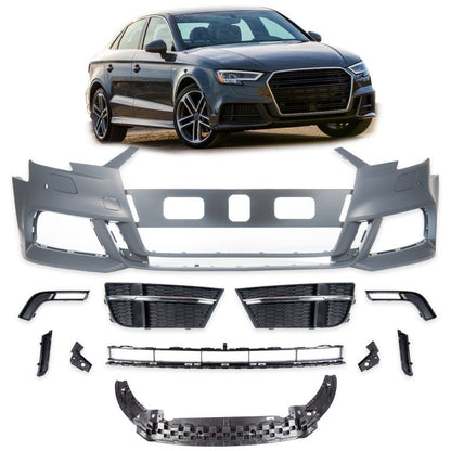💕ART.10277 PARAURTI ANTERIORI S-Line Audi A3 (8V) Sedan Facelift (2016-2019)💕