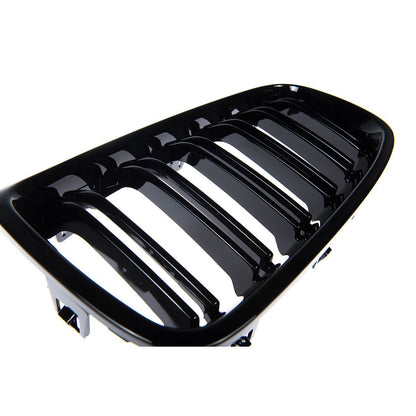 👉Griglia anteriore per BMW Serie 3 F30 / F31 11-18 Doppia linea nero lucido👈