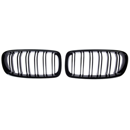 👉Griglia anteriore per BMW Serie 3 F30 / F31 11-18 Doppia linea nero lucido👈