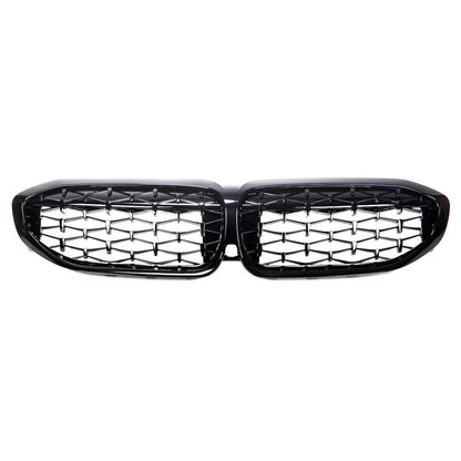 👉Griglia anteriore per BMW Serie 3 (G20, G21) Nero lucido diamantato👈