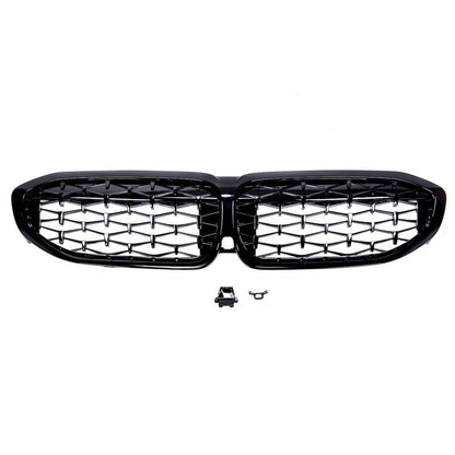👉Griglia anteriore per BMW Serie 3 (G20, G21) Nero lucido diamantato👈