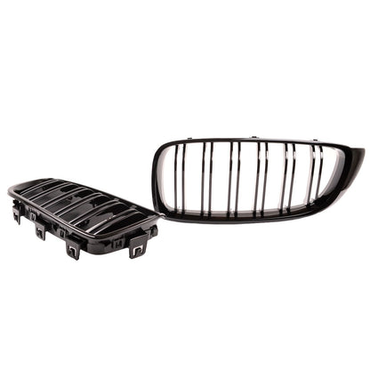 👉Griglia anteriore per BMW Serie 4 F32 F33 F36 13-20 Doppia linea nero lucido👈