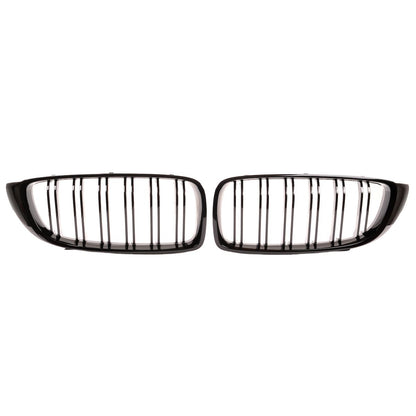 👉Griglia anteriore per BMW Serie 4 F32 F33 F36 13-20 Doppia linea nero lucido👈