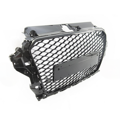 Griglia Anteriore RS3 Look per Audi A3  Hatchback Sportback Berlina (13-15) Nero Lucido