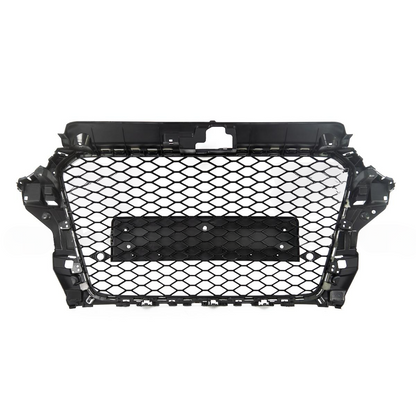 Griglia Anteriore RS3 Look per Audi A3  Hatchback Sportback Berlina (13-15) Nero Lucido