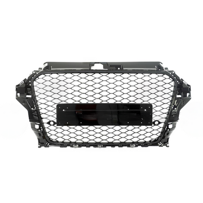 Griglia Anteriore RS3 Look per Audi A3  Hatchback Sportback Berlina (13-15) Nero Lucido