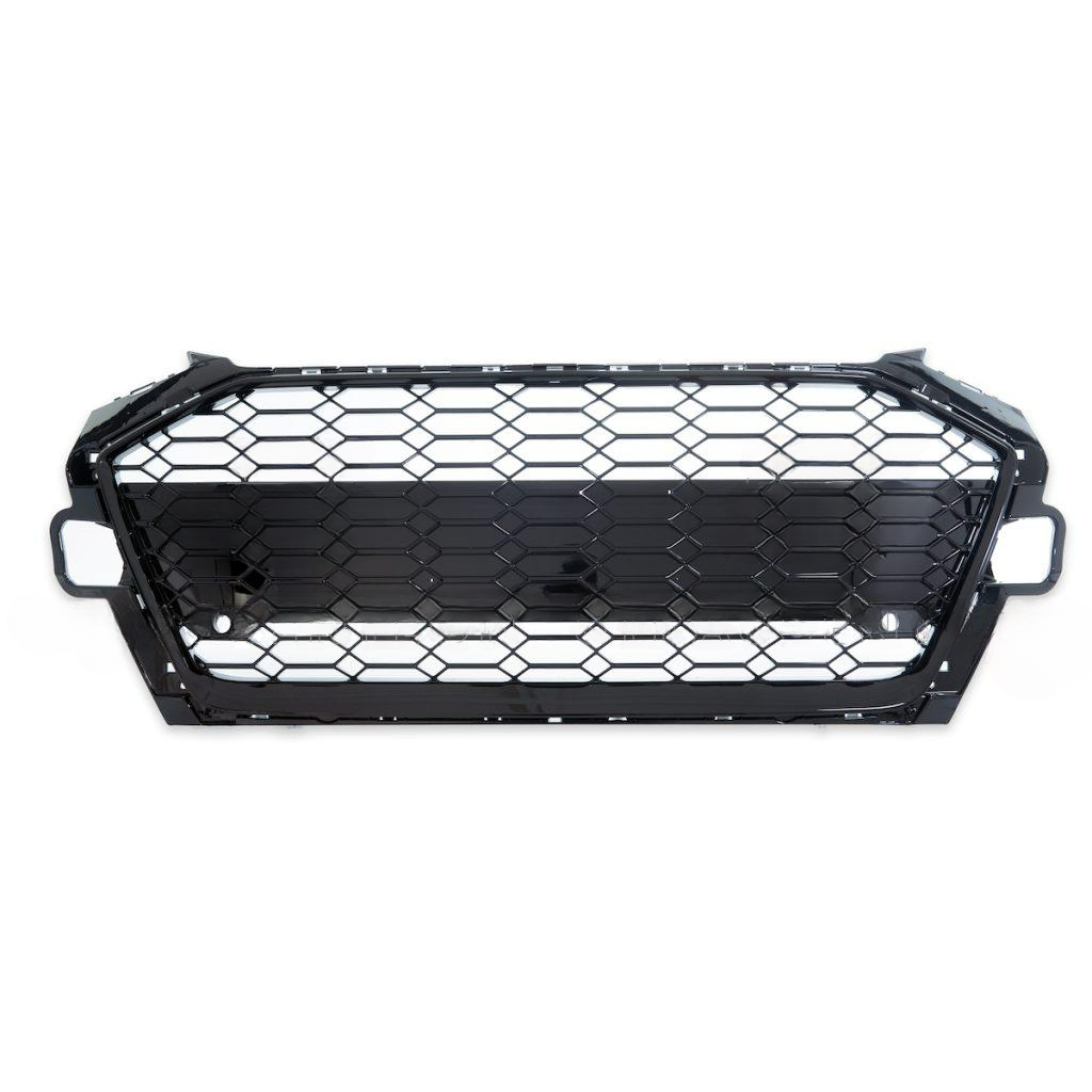 Griglia Anteriore RS4 Look per Audi A4 B9 (8W) Berlina Avant Facelift (2019-On) Nero Lucido
