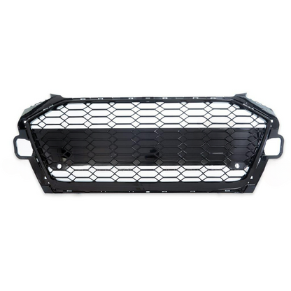 Griglia Anteriore RS4 Look per Audi A4 B9 (8W) Berlina Avant Facelift (2019-On) Nero Lucido