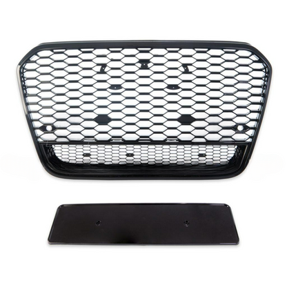 Griglia Anteriore RS6 Look per Audi A6 C7 (4G) Berlina Avant (2011-2014) Nero Lucido