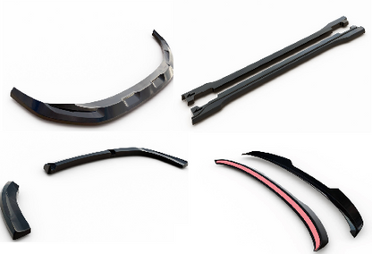 SPLITTER SUITABLE FOR VW GOLF 8 GTI GTD RLINE LOOK GLOSSY BLACK SPORTY DESIGN 