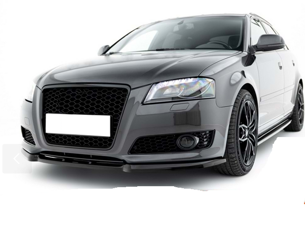 💕ART.8941 SPLITTER AUDI A3 8P 2008-2012  NERO  LUCIDO💕