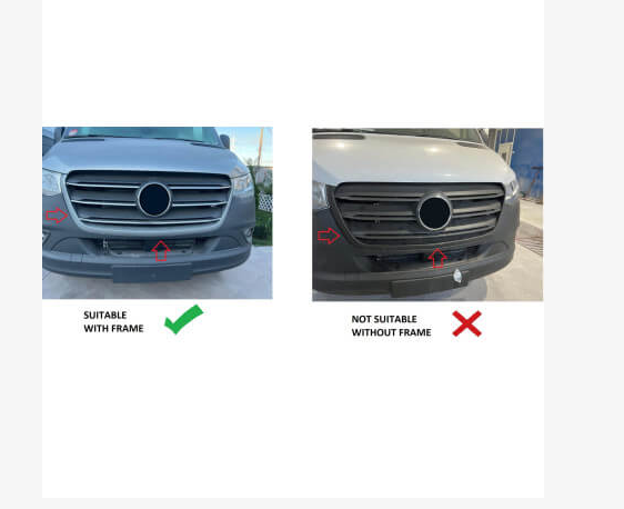 ART.7308  GRIGLIA Mercedes Sprinter W907 2019+ NERO LUCIDO