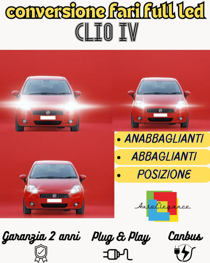 FULL LED HEADLIGHT KIT H4 FOR FIAT GRANDE PUNTO 6000K CANBUS XENON HIGH BRIGHTNESS