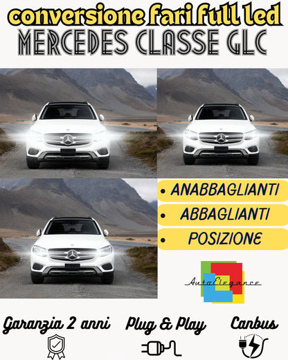 KIT FARI FULL LED MERCEDES CLASSE GLC ANABBAGLIANTI H7 + ABBAGLIANTI H7 6000K