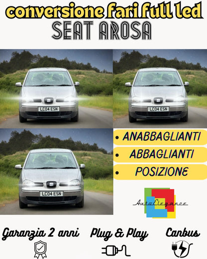 KIT FARI FULL LED SEAT AROSA ANABBAGLIANTI ABBAGLIANTI POSIZIONE LED 6000K