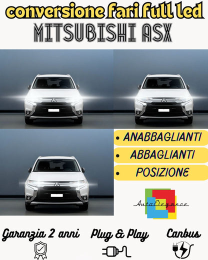 MITSUBISHI ASX FULL LED HEADLIGHT KIT LOW BEAM HIGH BEAM CANBUS 6000K NO ERROR 