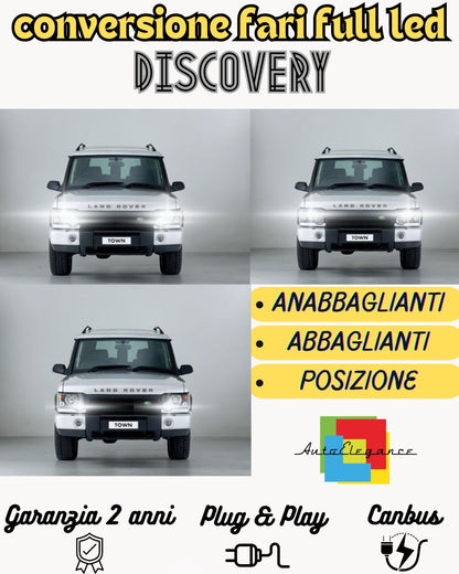 CONVERSIONE FARI FULL LED PER LAND ROVER DISCOVERY MK3 III 6000K BIANCO CANBUS