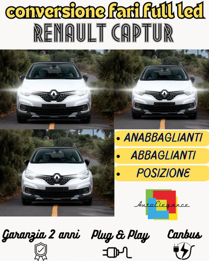 KIT FARI FULL LED RENAULT CAPTUR ANABBAGLIANTI ABBAGLIANTI E LUCI POSIZIONE