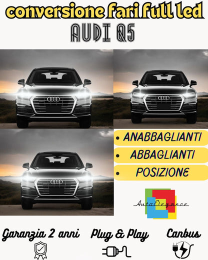 KIT FARI FULL LED AUDI Q5 8R ANABBAGLIANTI ABBAGLIANTI E LUCI DIURNE LED 6000K