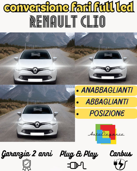 KIT FARI FULL LED RENAULT CLIO IV 4 RESTYLING ANABBAGLIANTI ABBAGLIANTI 6000K