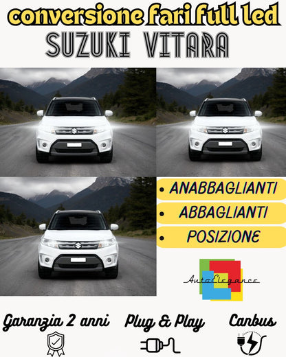 KIT FARI FULL LED SUZUKI VITARA ANABBAGLIANTI ABBAGLIANTI POSIZIONE CANBUS 6000K