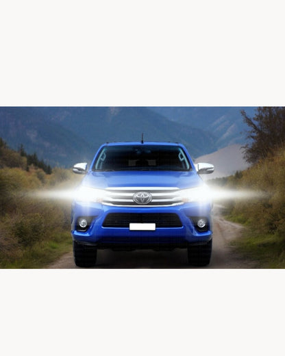 TOYOTA HILUX MK8 FULL LED HEADLIGHT CONVERSION 6000K WHITE CANBUS 12800 LUMENS 